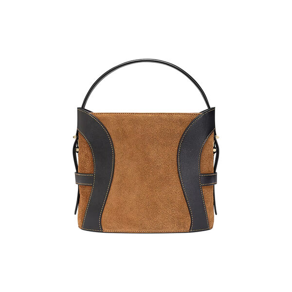 Deborah Suede Hobo Bag S, oat beige, Aigner