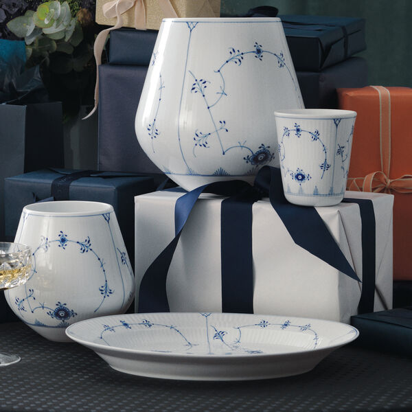 Musselmalet Riflet vase 20,5 cm Musselmalet Riflet vase 20,5 cm, Royal Copenhagen