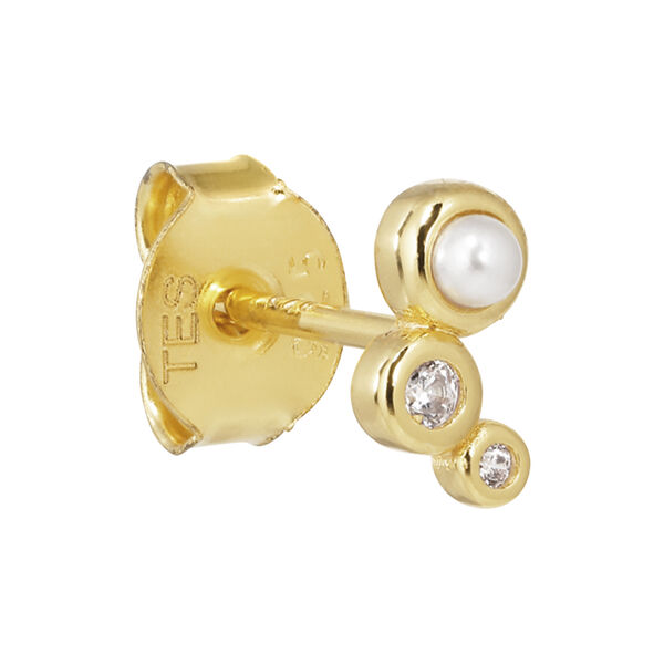 Trinity Stud, pearl/white, The Earring Shop
