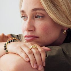 Lilou big knot ring, forgyldt, Pure by Nat