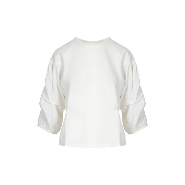 Blouse with mix puffy sleeves, off white, Coster Copenhagen