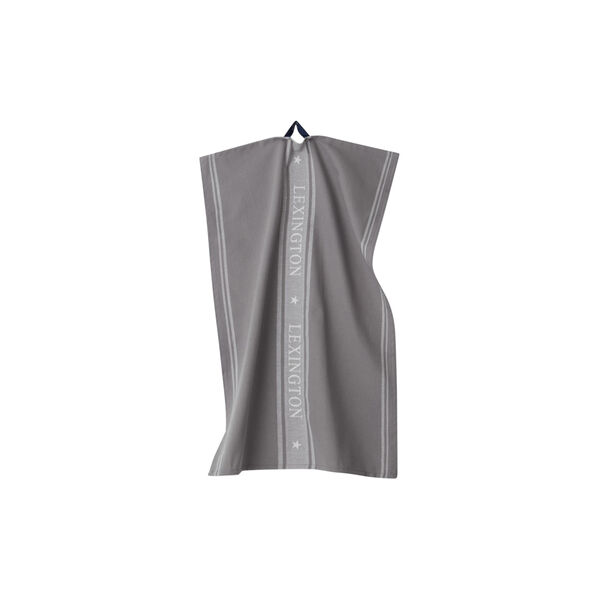 Icons Cotton Jacquard Star Kitchen Towel, gray/white, Lexington