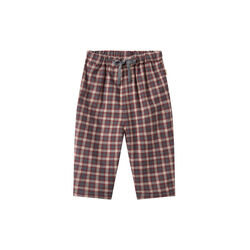 Trousers Lined Arne, blue holiday check, Wheat