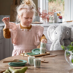 Spises&aelig;t til 4, sage green, Sebra