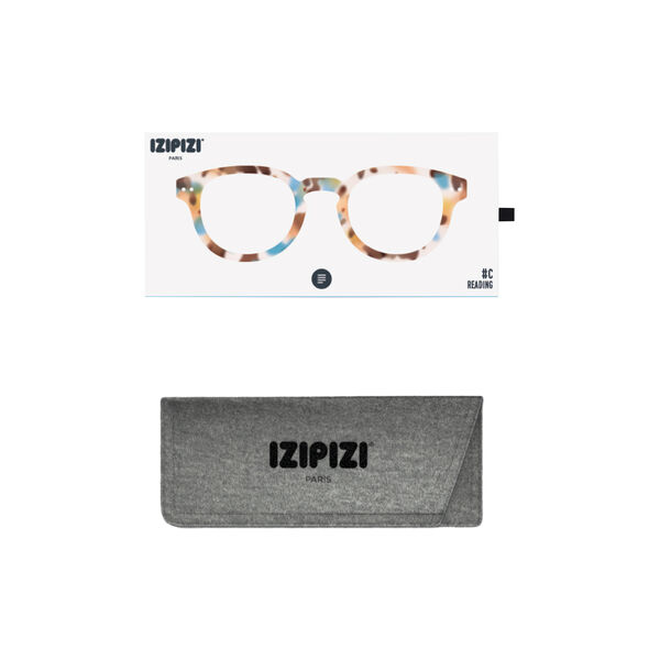 #C READING briller, blue tortoise, IZIPIZI