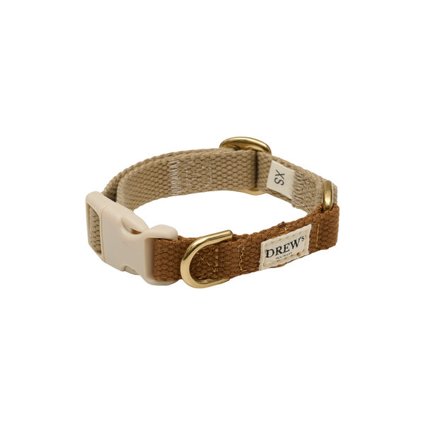 Bl&oslash;dt & Justerbart hundehalsb&aring;nd, cortado, Drew's Dogwear