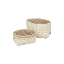 Quiltet opbevaringskurv 2-pak, ashley/latte, Cam Cam Copenhagen