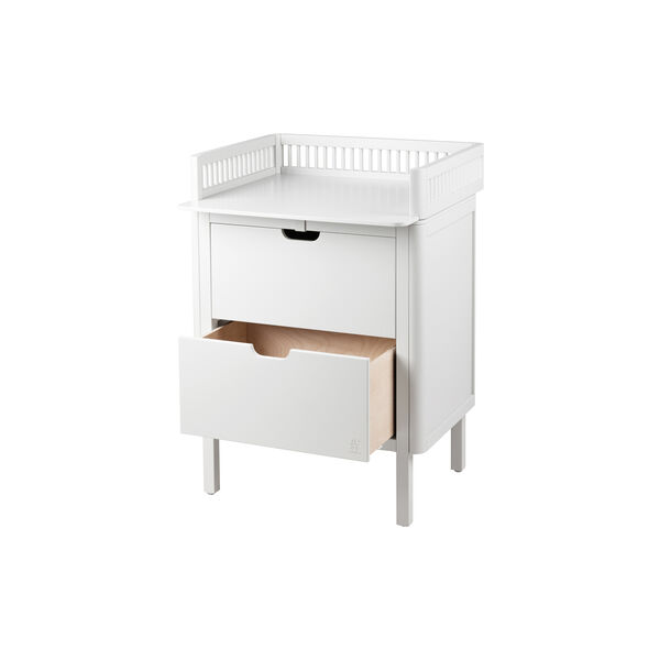 Sebra puslebordet med skuffer, classic white, Sebra