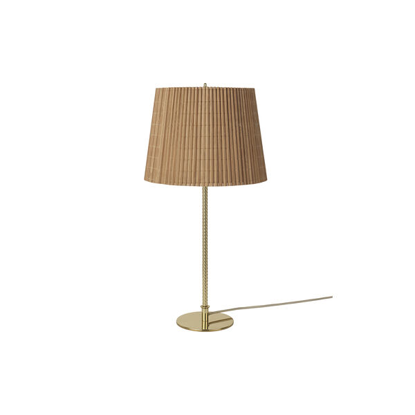 9205 Table Lamp, brass/bamboo, GUBI