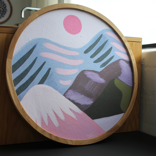 Pink sol lilla hav, Papirv&aelig;rk