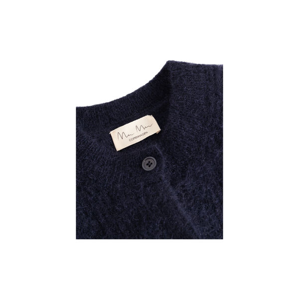 Tavon W Knitted Cardigan, darkness melange, MarMar Copenhagen