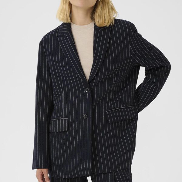 SomayaPW Blazer, navy pinstripe, Part Two