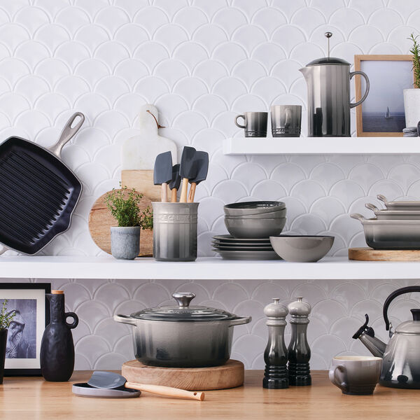 Lille bestik- og redskabskrukke, flint, Le Creuset