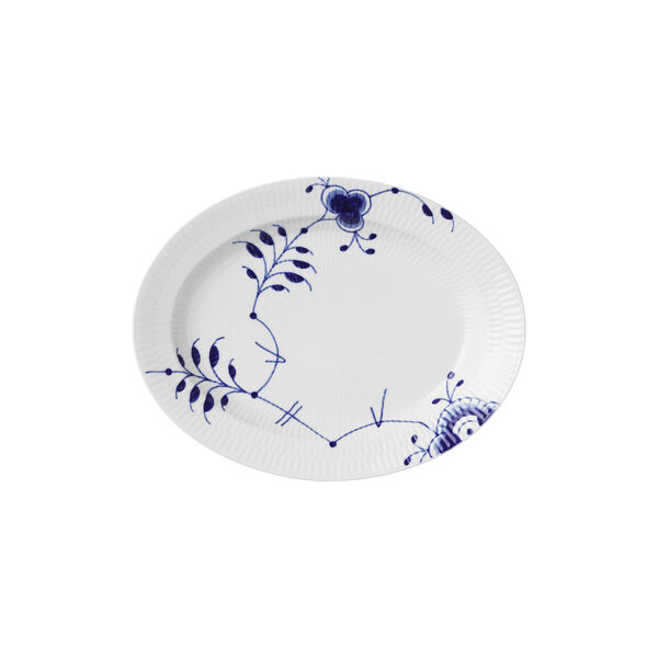 Bl&aring; Mega Riflet Ovalt Fad 30,5 cm, Royal Copenhagen