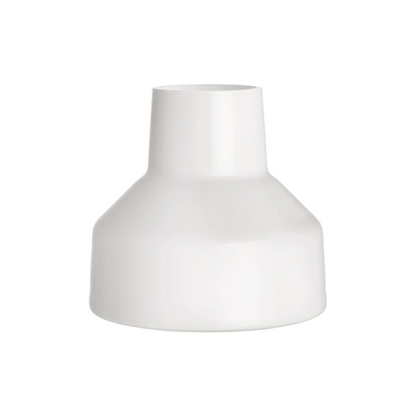 Solare kort vase, hvid, Iittala