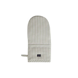 Icons Herringbone Striped Mitten, sage green/white, Lexington
