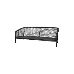 Ocean large 3-pers. sofa, dark grey, Cane-line
