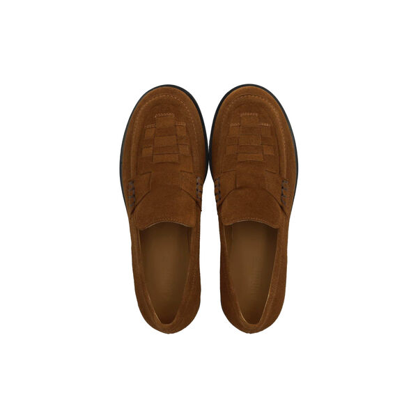 Loafer with braid detail, camel, ANGULUS
