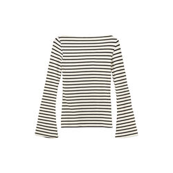 CeceSW Boat-Neck Long-Sleeve T-Shirt, white black striped, Sofie Schnoor