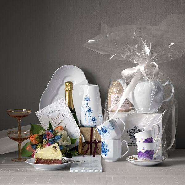 Flora h&oslash;jhankskop med underkop iris 27 cl, Royal Copenhagen