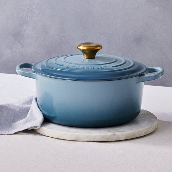 Signature rund st&oslash;bejernsgryde &Oslash; 20 cm, chambray, Le Creuset