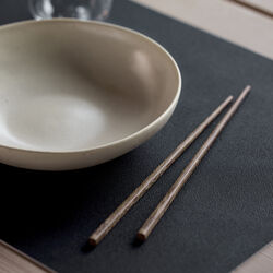 Shoku D&aelig;kkeserviet 4 stk., solid black, Villa Collection