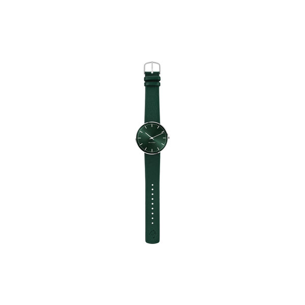 City Hall armb&aring;ndsur, green/steel/green, Arne Jacobsen Watches