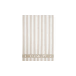 Icons Cotton Twill Waffle Striped viskestykke, beige/white, Lexington