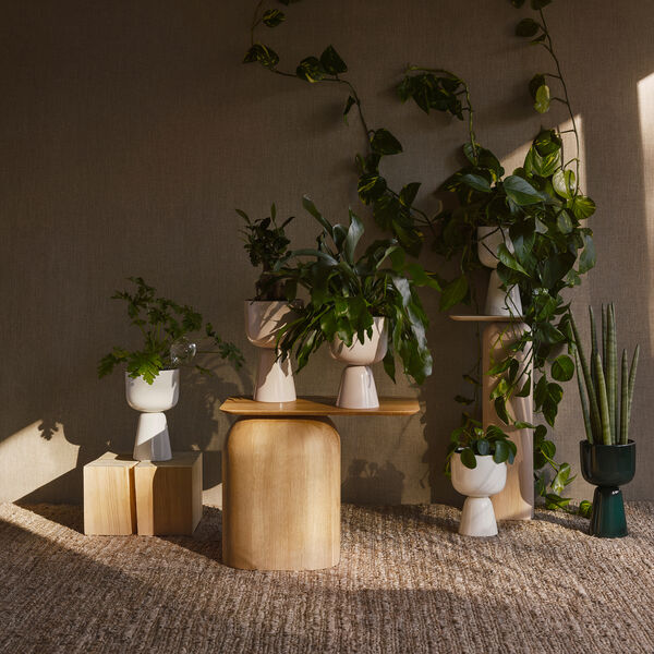 Nappula urtepotte small high, hvid, Iittala