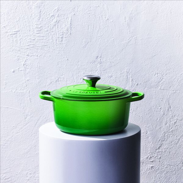 Signature rund st&oslash;bejernsgryde &Oslash; 24 cm, bamboo green, Le Creuset