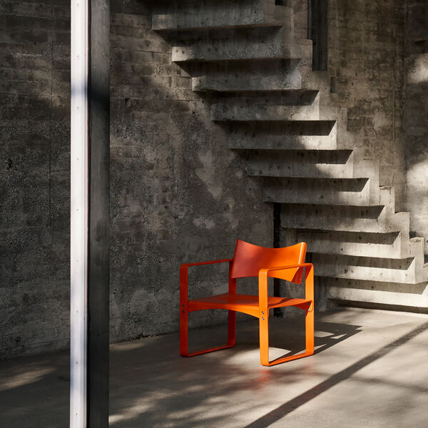 270 F loungestol, orange red, Verpan