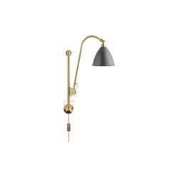 Bestlite BL5 Wall Lamp, grey semi matt/brass, GUBI
