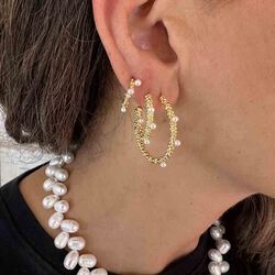 Gloria Small &Oslash;reringe, pearl, Nuni Copenhagen