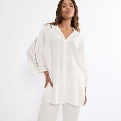 Summer Wear Boyfriend Shirt 01, silk white, Triumph