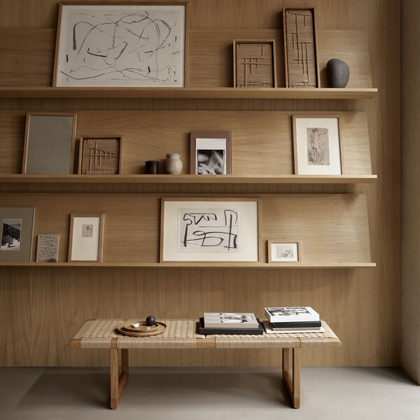 BM0489L Table Bench bord, olieret eg/natur, Carl Hansen & S&oslash;n