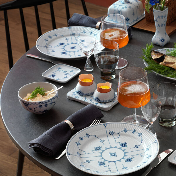 Musselmalet Riflet tallerken &Oslash; 27 cm, Royal Copenhagen