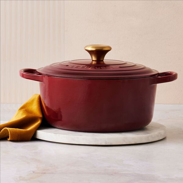 Signature rund st&oslash;bejernsgryde &Oslash; 20 cm, garnet, Le Creuset