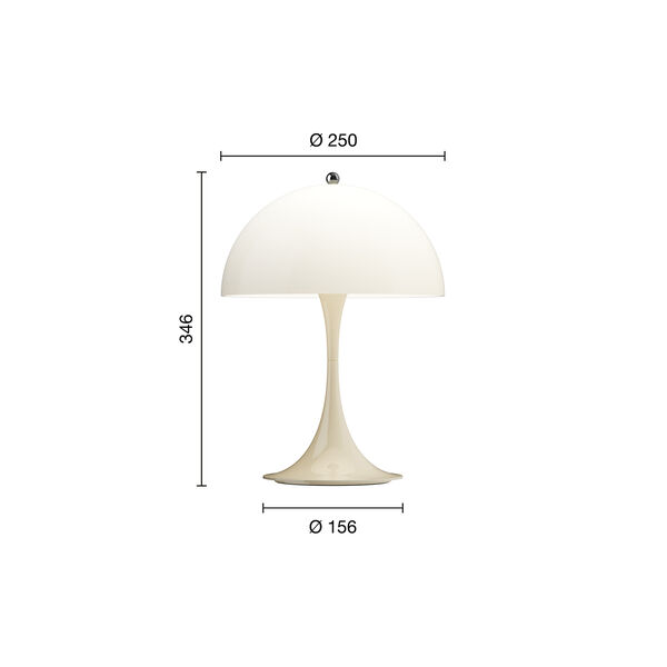 Panthella 250 Portable bordlampe, opal beige, Louis Poulsen