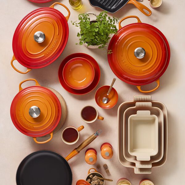 Signature rund st&oslash;bejernsgryde &Oslash; 24 cm, volcanic, Le Creuset