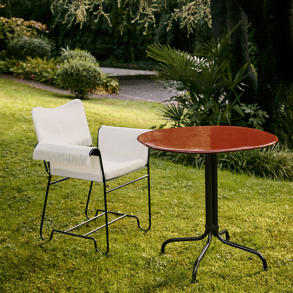 Carmel Bistro Outdoor Dining Table, matt rock red, GUBI