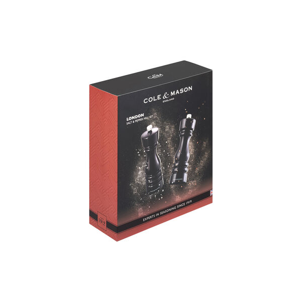 London Salt and pepper set, sort, Cole & Mason
