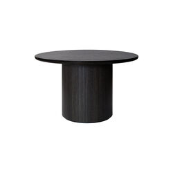 Moon Round Dining Table, brown/black stained oak, GUBI