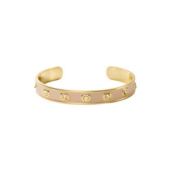 GEM Bracelet Cuff, mastic beige, bangle up
