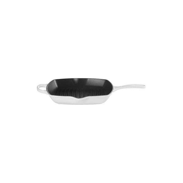 Signature st&oslash;bejern kvadratisk grillpande 26 cm, white, Le Creuset