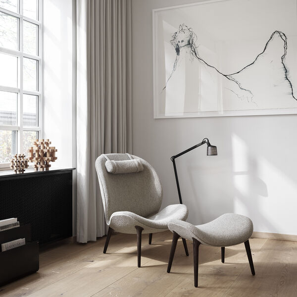 VIPP466 Lodge l&aelig;nestol, lysegr&aring;, Vipp