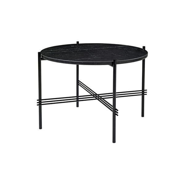 TS Coffee Table &Oslash;55, black marquina marble/black, GUBI
