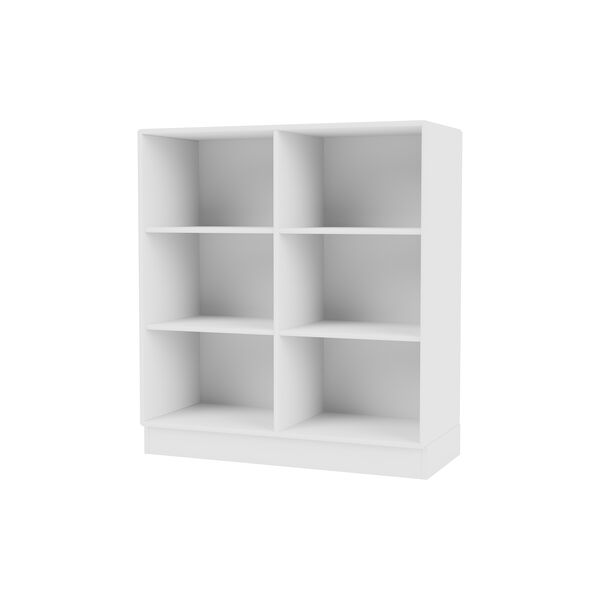 Montana 1113 reol med hjul, 101 new white/black, Montana Furniture