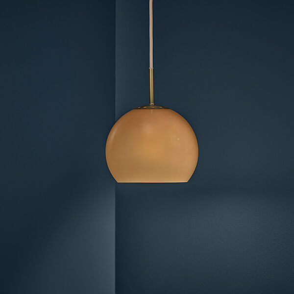 Ball Glass Pendant, amber, FRANDSEN