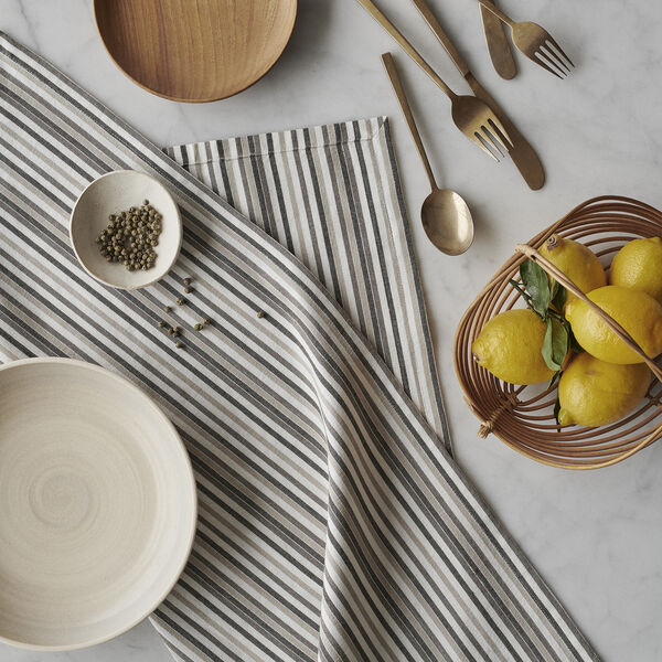 Viskestykke, small stripes, By Mogensen