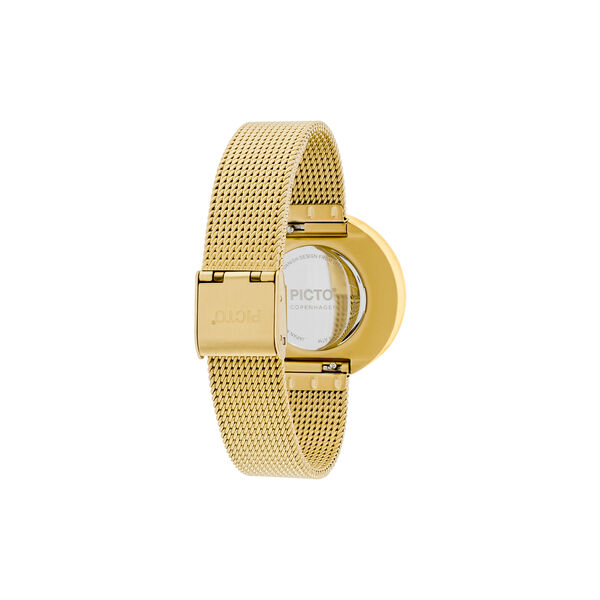 PICTO armbåndsur, cappuccino brown/gold/matt gold, PICTO
